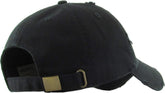 Big & Tall Baseball Cap - Distressed - Black